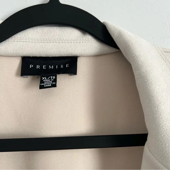 Premise Cream Trench Coat with Notched Lapels - Picture 3 of 5